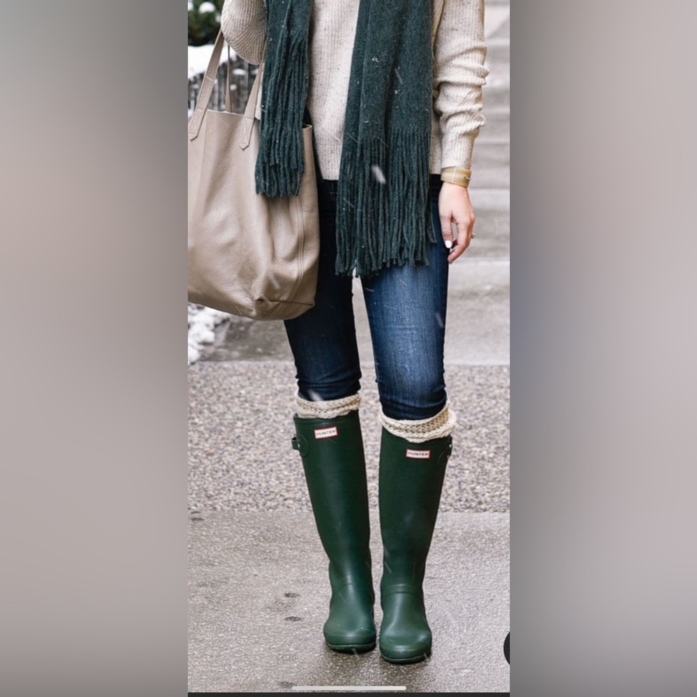 Brand new Hunter olive green rain boots